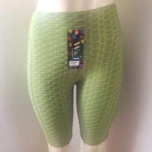 New Junior's Cute Green capri Tik tok leggings